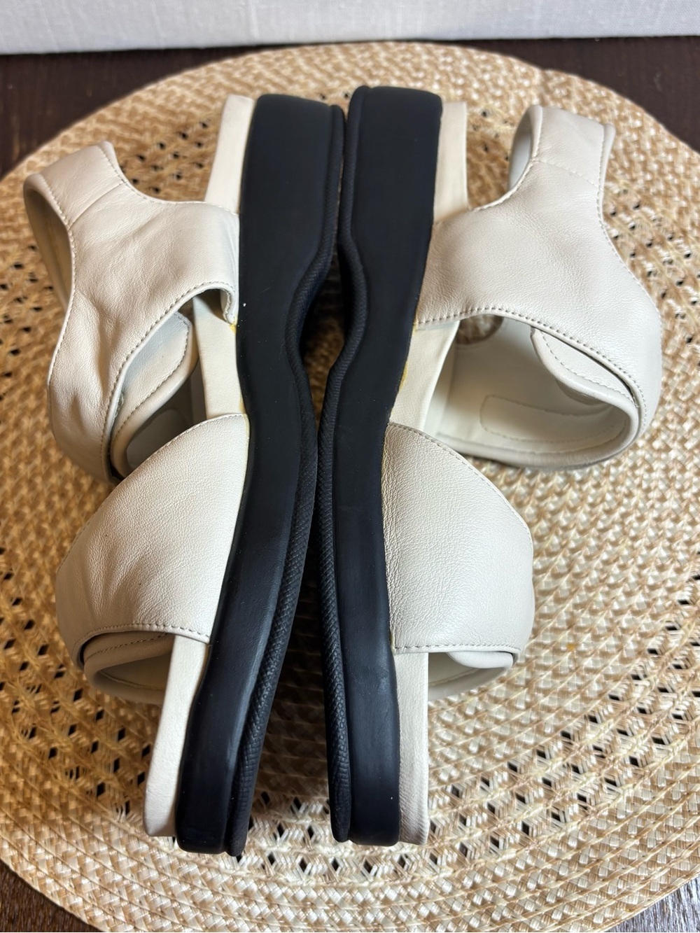 Keds Women’s cream leather multi-strap sandals adjustable closures Sz 8.5 - Picture 6 of 12